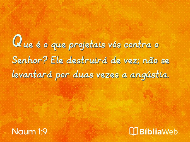 Naum 1:9 em imagem para compartilhar