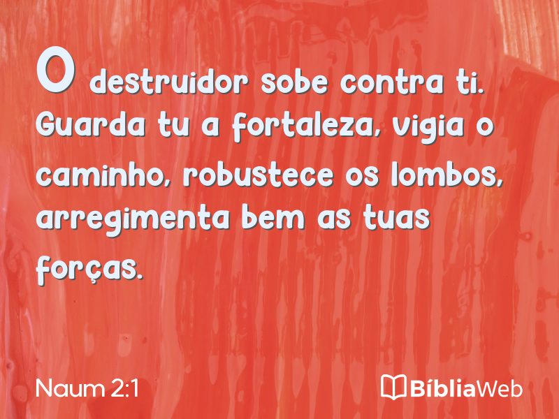 Naum 2:1 em imagem para compartilhar