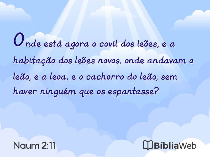 Naum 2:11 em imagem para compartilhar