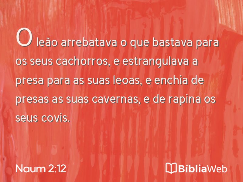 Naum 2:12 em imagem para compartilhar