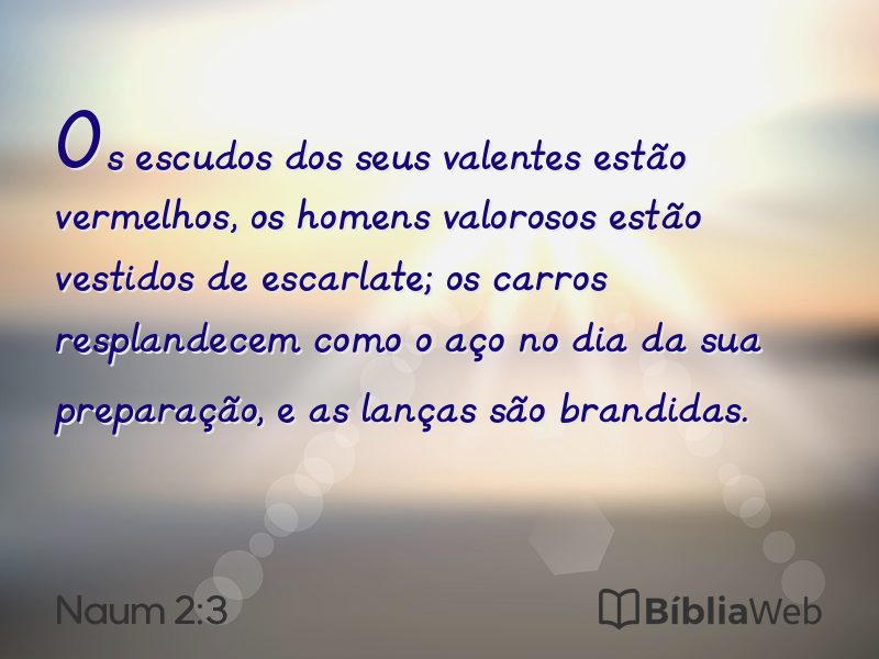 Naum 2:3 em imagem para compartilhar