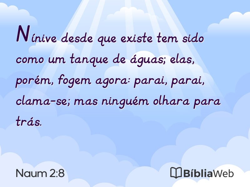 Naum 2:8 em imagem para compartilhar