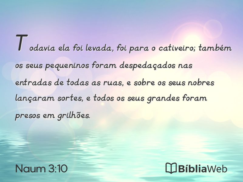 Naum 3:10 em imagem para compartilhar