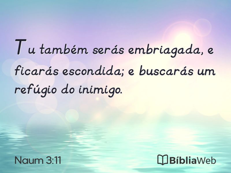 Naum 3:11 em imagem para compartilhar