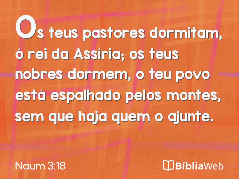 Naum 3:18 em imagem para compartilhar