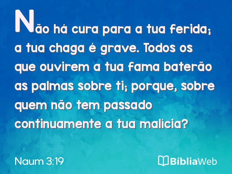 Naum 3:19 em imagem para compartilhar