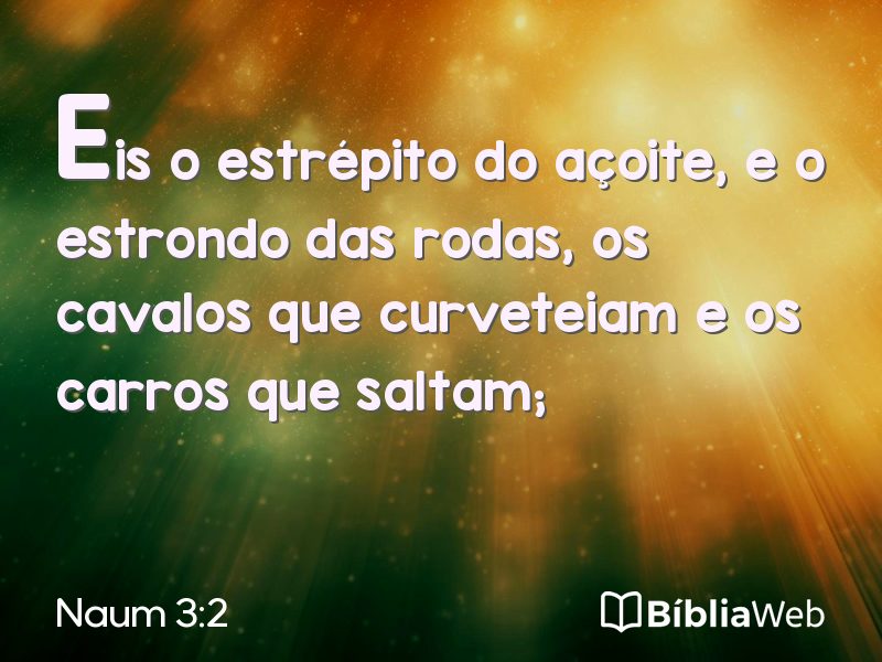 Naum 3:2 em imagem para compartilhar