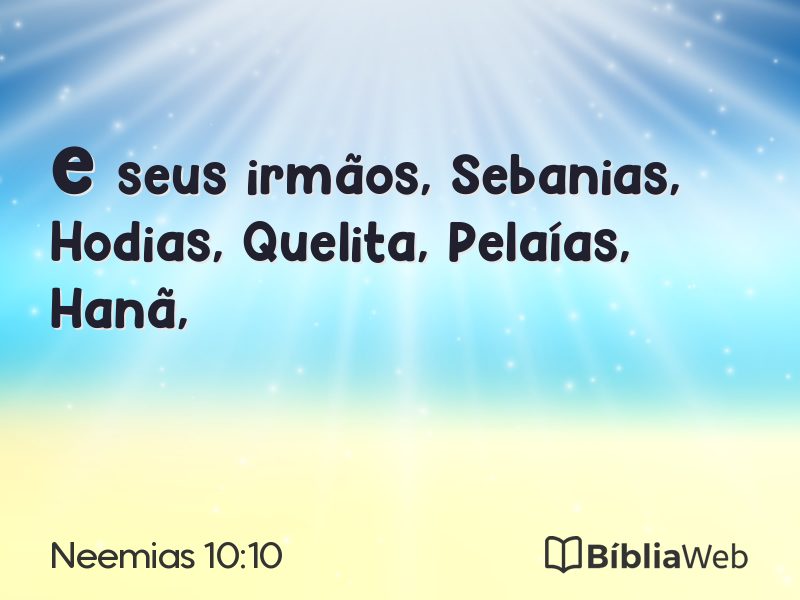 Neemias 10:10 em imagem para compartilhar