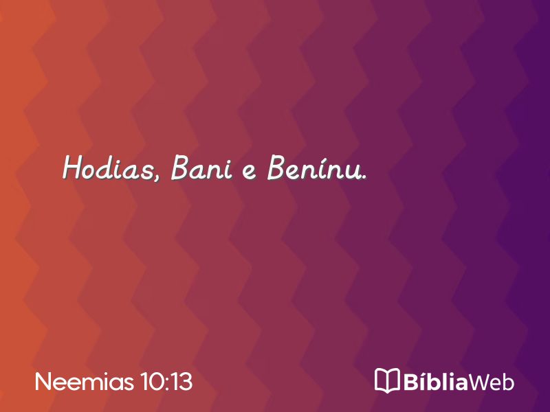 Neemias 10:13 em imagem para compartilhar