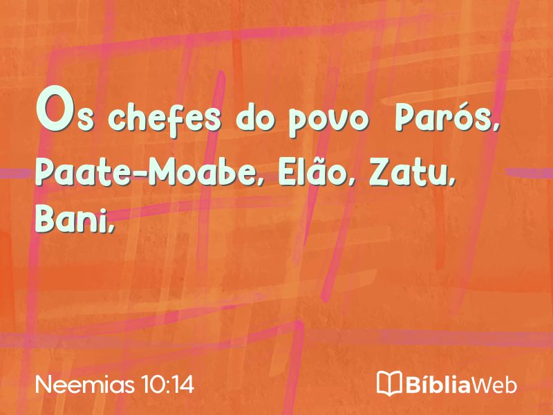 Neemias 10:14 em imagem para compartilhar