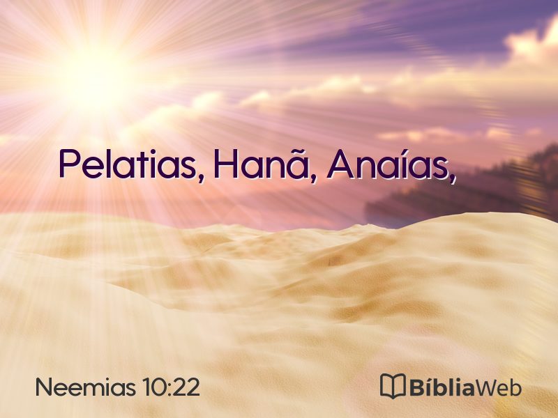 Neemias 10:22 em imagem para compartilhar