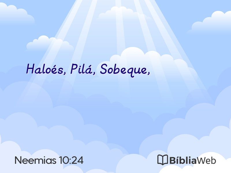 Neemias 10:24 em imagem para compartilhar