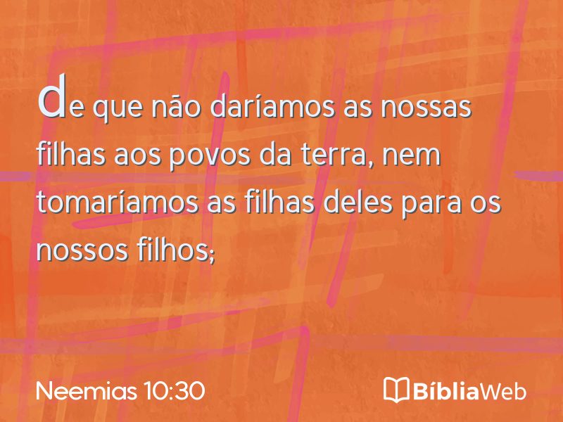 Neemias 10:30 em imagem para compartilhar