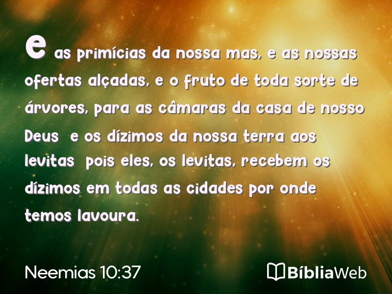 Neemias 10:37 em imagem para compartilhar