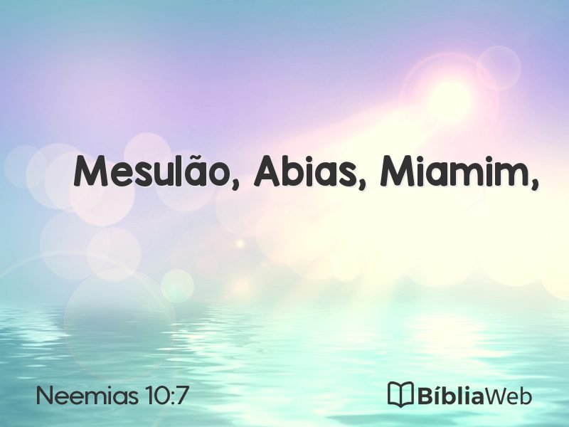 Neemias 10:7 em imagem para compartilhar