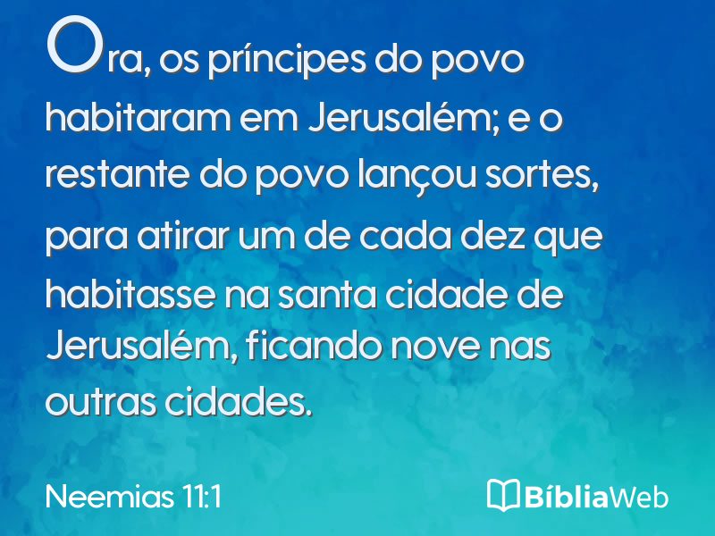 Neemias 11:1 em imagem para compartilhar