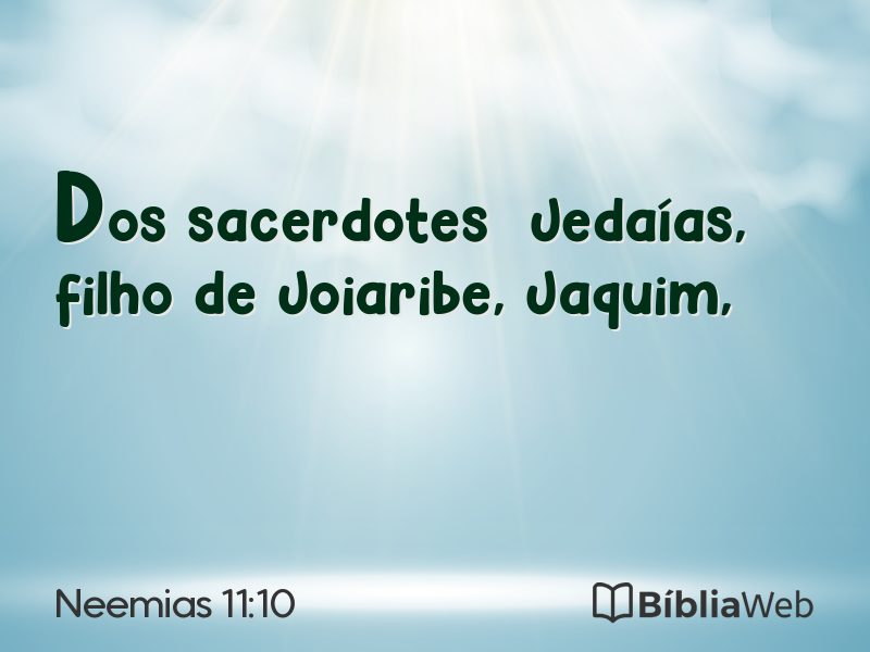 Neemias 11:10 em imagem para compartilhar