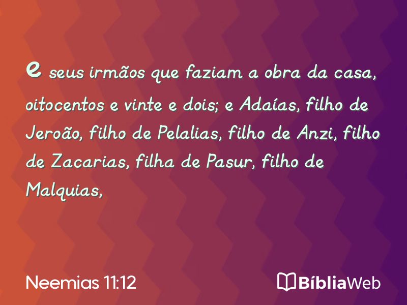 Neemias 11:12 em imagem para compartilhar