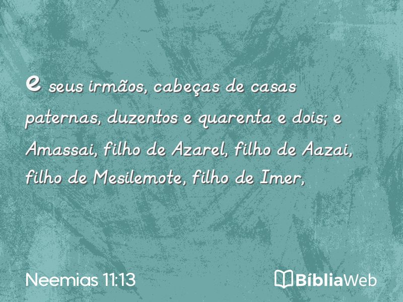 Neemias 11:13 em imagem para compartilhar
