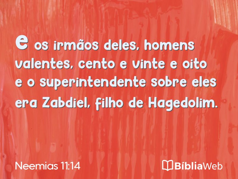 Neemias 11:14 em imagem para compartilhar