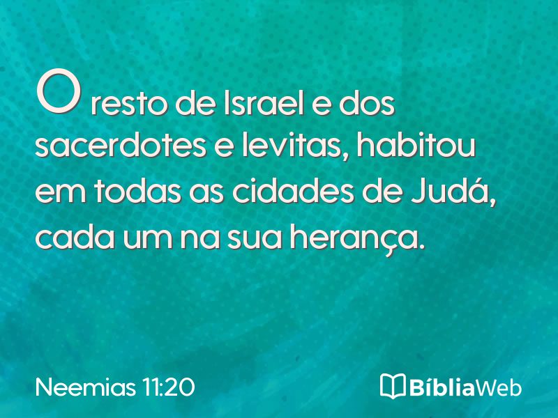 Neemias 11:20 em imagem para compartilhar