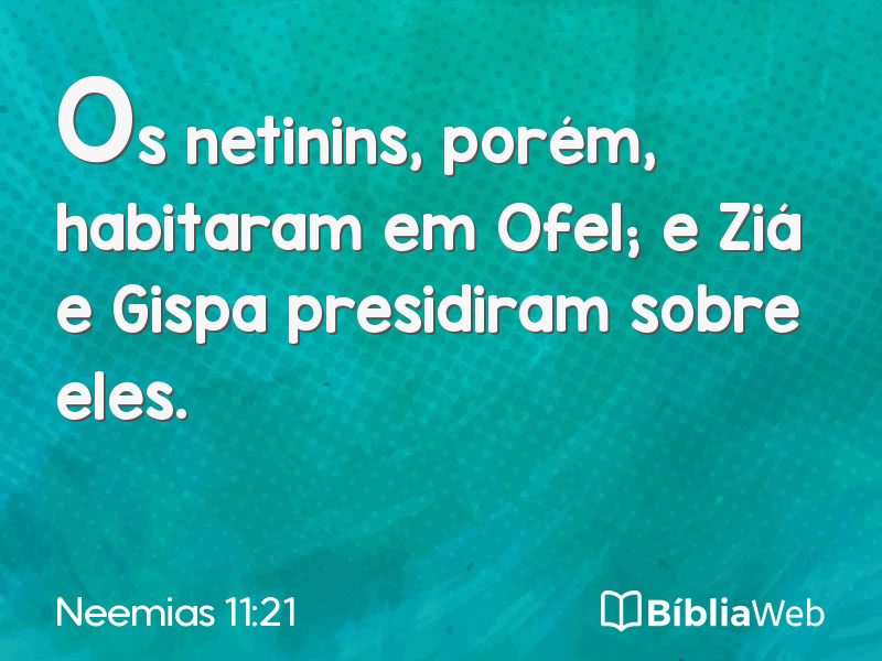 Neemias 11:21 em imagem para compartilhar