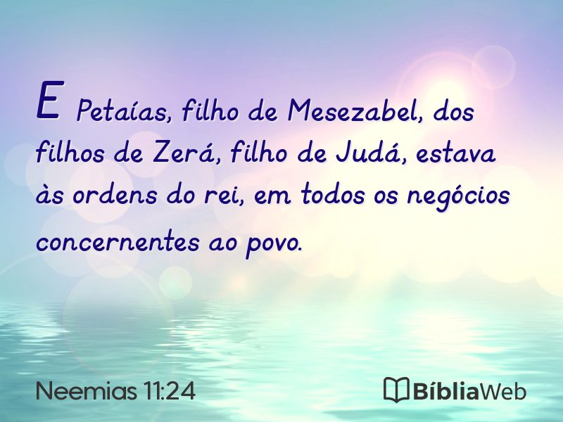 Neemias 11:24 em imagem para compartilhar