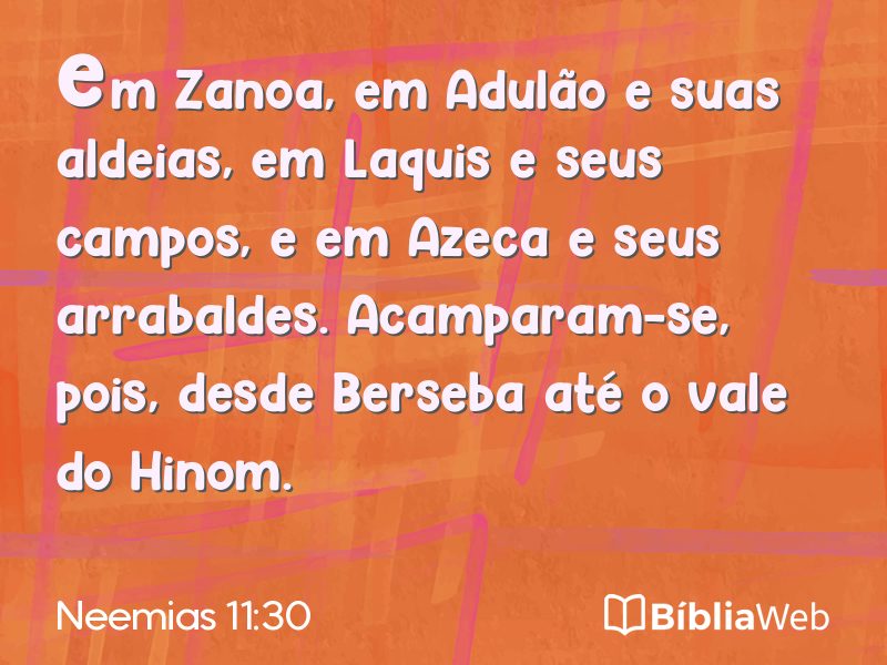 Neemias 11:30 em imagem para compartilhar