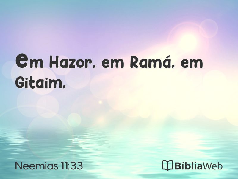 Neemias 11:33 em imagem para compartilhar