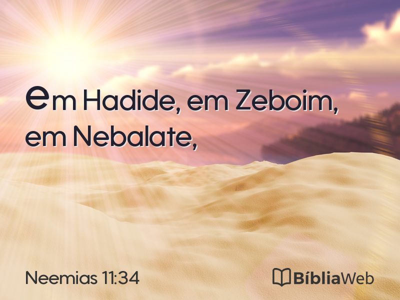 Neemias 11:34 em imagem para compartilhar