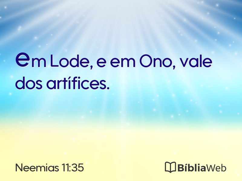 Neemias 11:35 em imagem para compartilhar