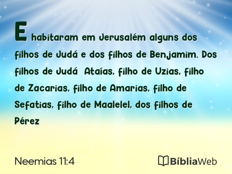 Neemias 11:4 em imagem para compartilhar