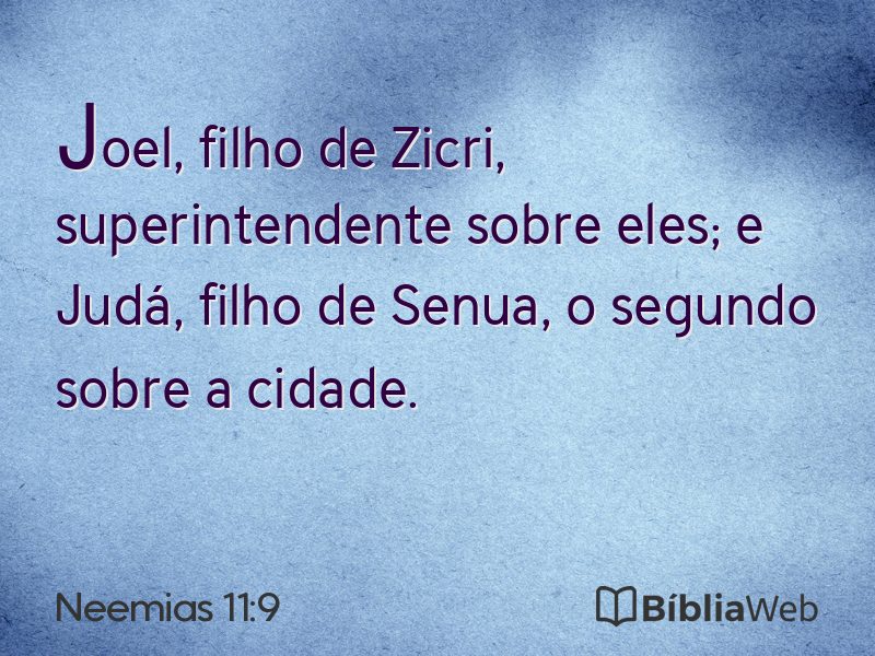 Neemias 11:9 em imagem para compartilhar