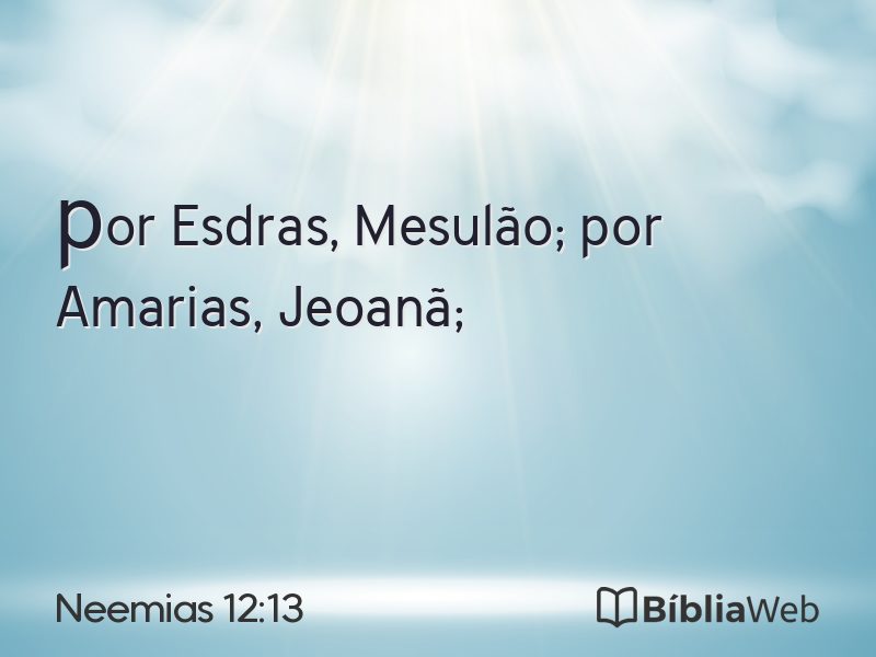 Neemias 12:13 em imagem para compartilhar