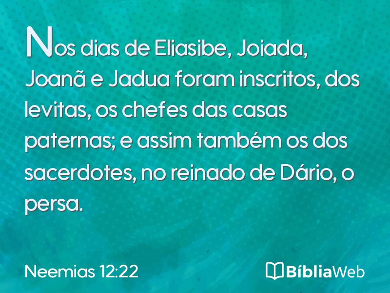 Neemias 12:22 em imagem para compartilhar