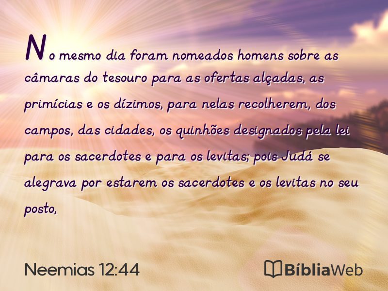 Neemias 12:44 em imagem para compartilhar