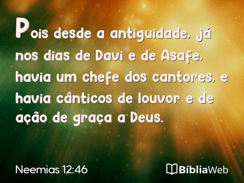 Neemias 12:46 em imagem para compartilhar