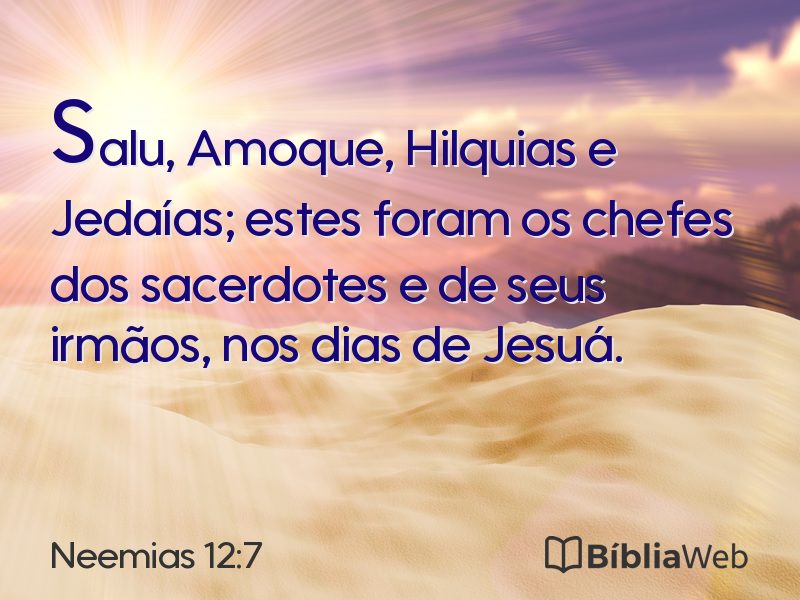 Neemias 12:7 em imagem para compartilhar