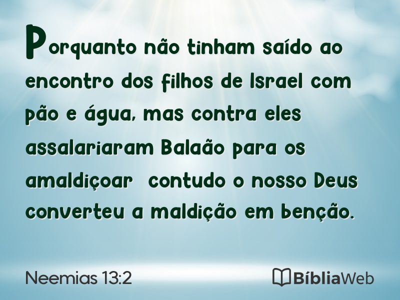 Neemias 13:2 em imagem para compartilhar
