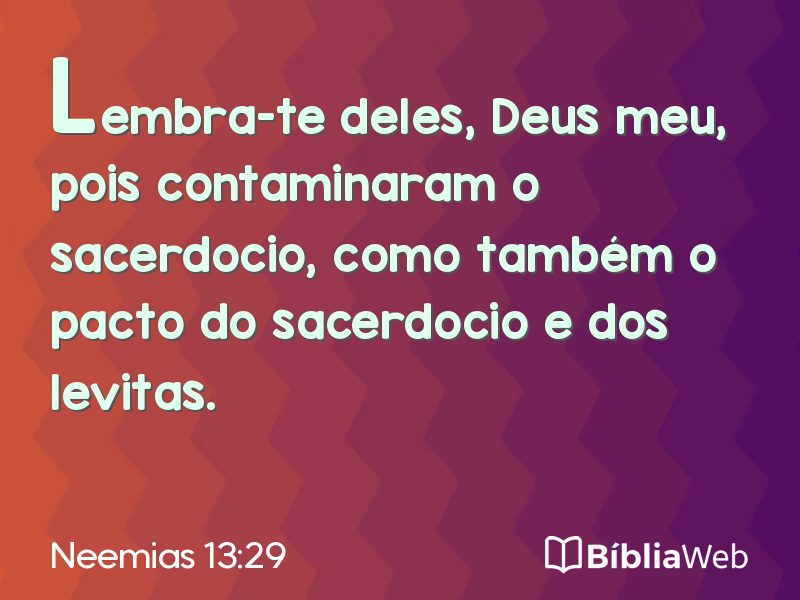Neemias 13:29 em imagem para compartilhar