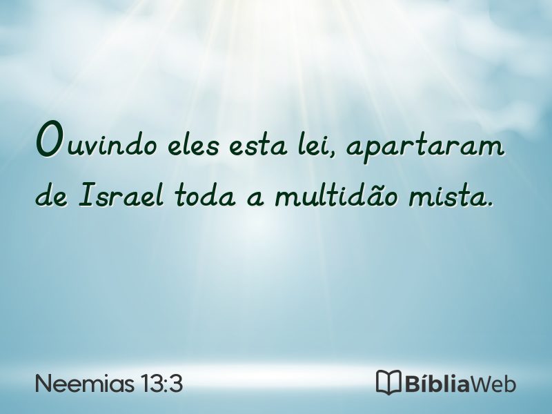 Neemias 13:3 em imagem para compartilhar