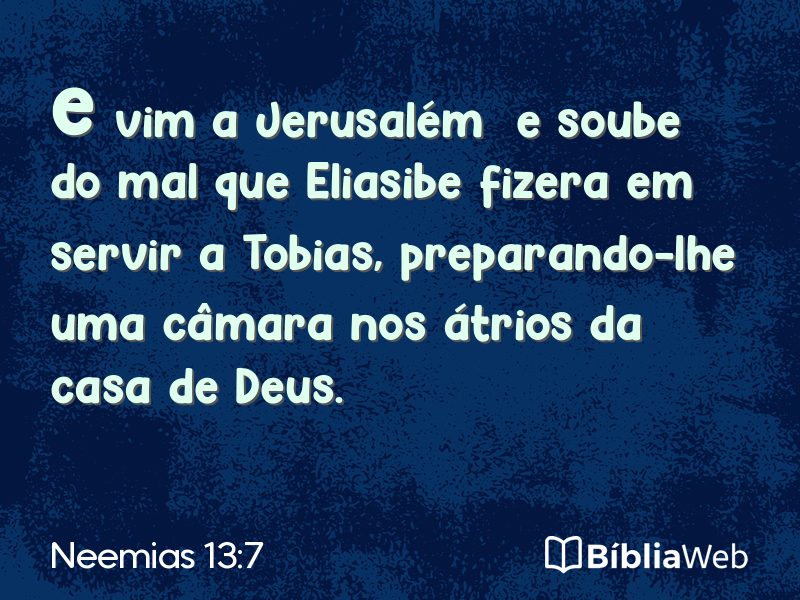 Neemias 13:7 em imagem para compartilhar