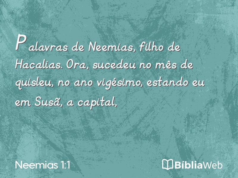 Neemias 1:1 em imagem para compartilhar