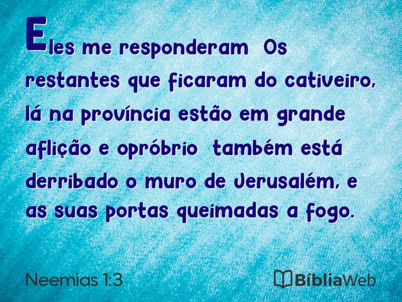 Neemias 1:3 em imagem para compartilhar