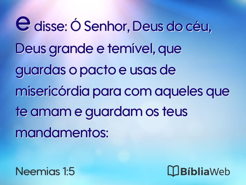 Neemias 1:5 em imagem para compartilhar