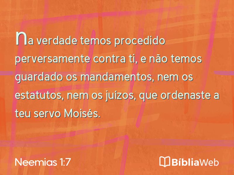 Neemias 1:7 em imagem para compartilhar