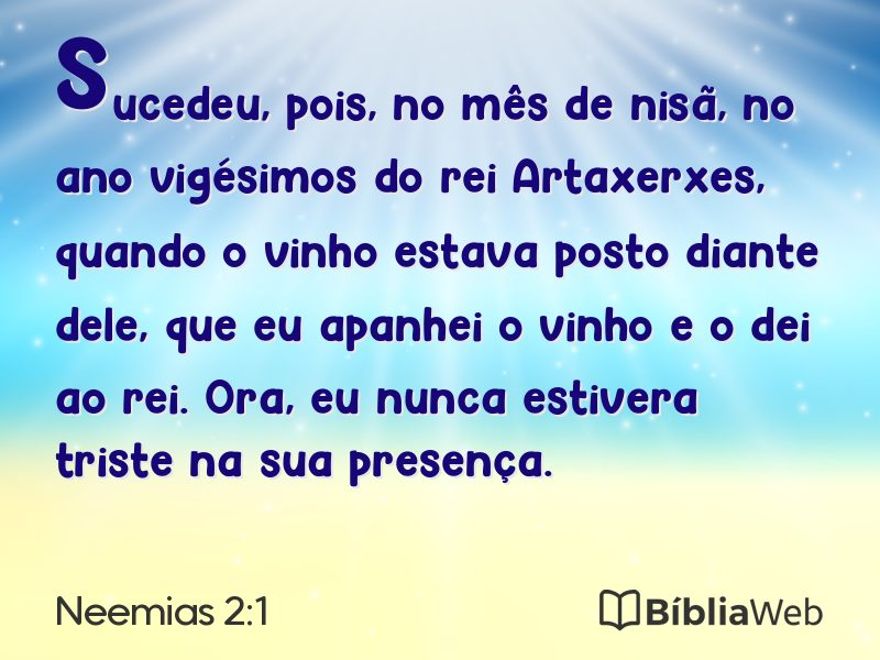 Neemias 2:1 em imagem para compartilhar