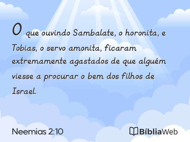 Neemias 2:10 em imagem para compartilhar