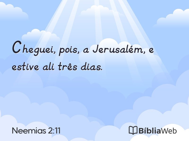 Neemias 2:11 em imagem para compartilhar