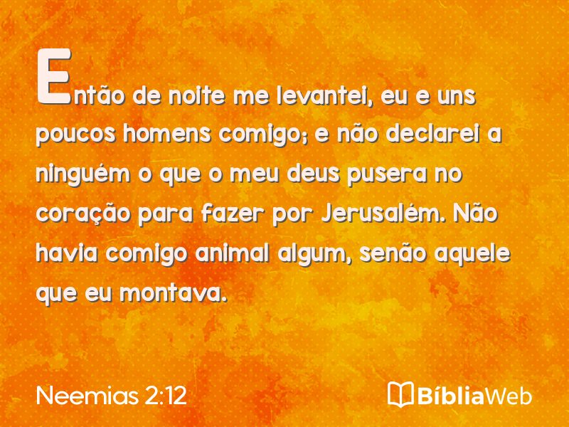 Neemias 2:12 em imagem para compartilhar